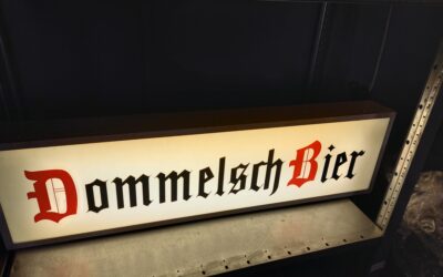 Lichtreclame Dommelsch bier 110x30x11cm 125 euro