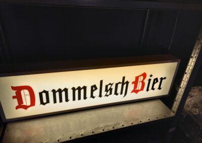 Lichtreclame Dommelsch bier 110x30x11cm 125 euro